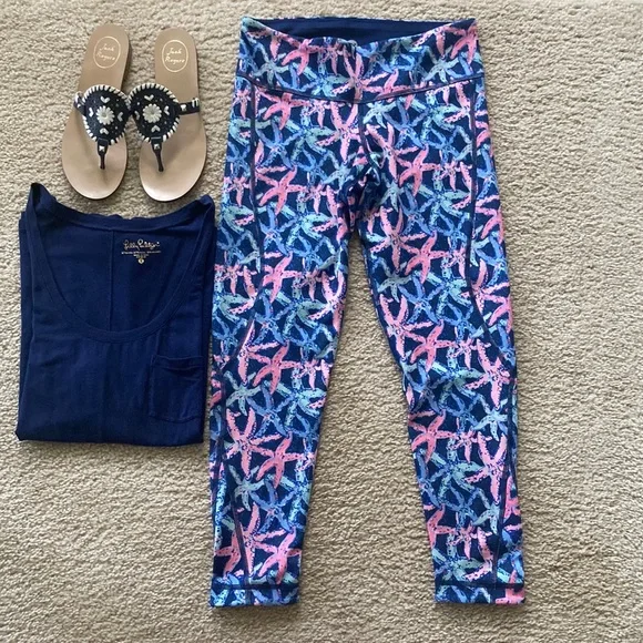Vineyard Vines Starfish Print Leggings - Picture 1 of 10